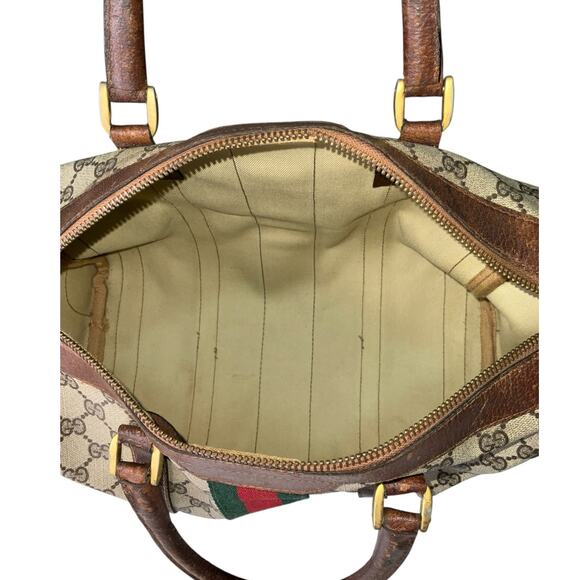 Vintage GUCCI Boston Bag Sherry Line Brown - Picture 8 of 8